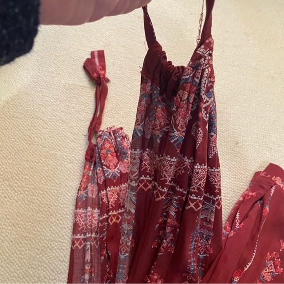 Samantha Dru Rust Print Tie At Ankle Pants s/Small….so comfortable!! - Picture 4 of 5